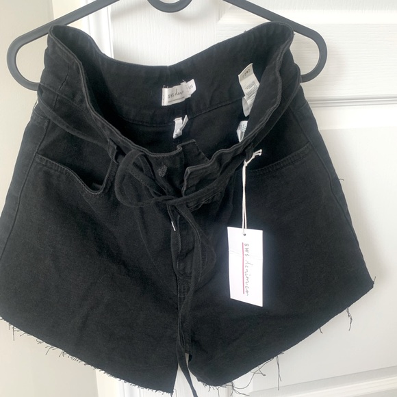 High waisted paper bag shorts - Picture 1 of 2